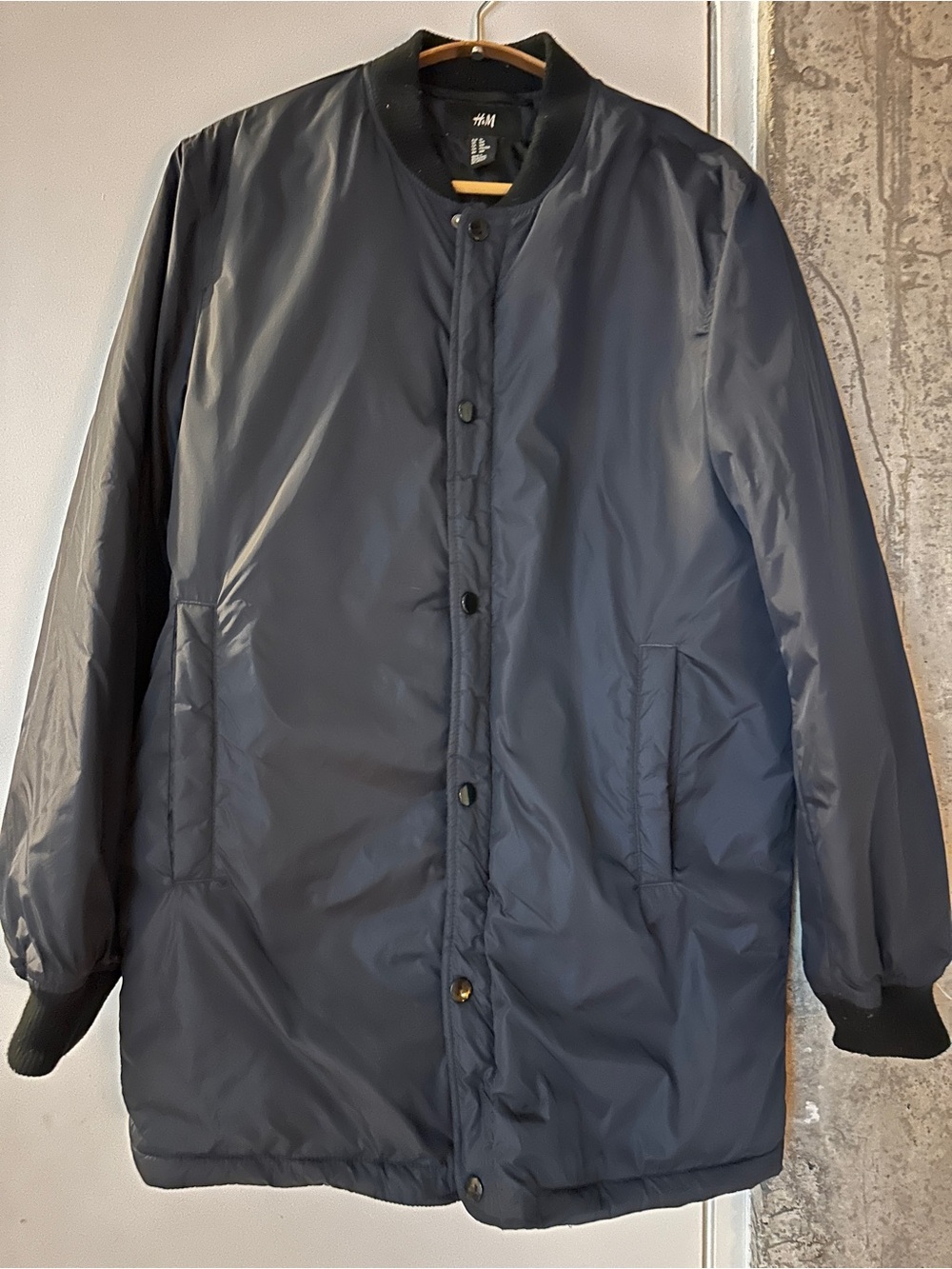 H&M Men's Dark Navy Puffer Jacket